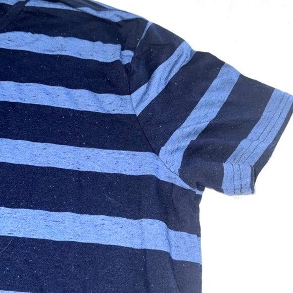 Mossimo Supply Co. Mens V-Neck Striped T-Shirt XXL Black & Blue - Picture 5 of 7